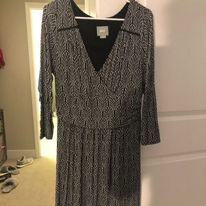 Anthropologie midi pattern dress